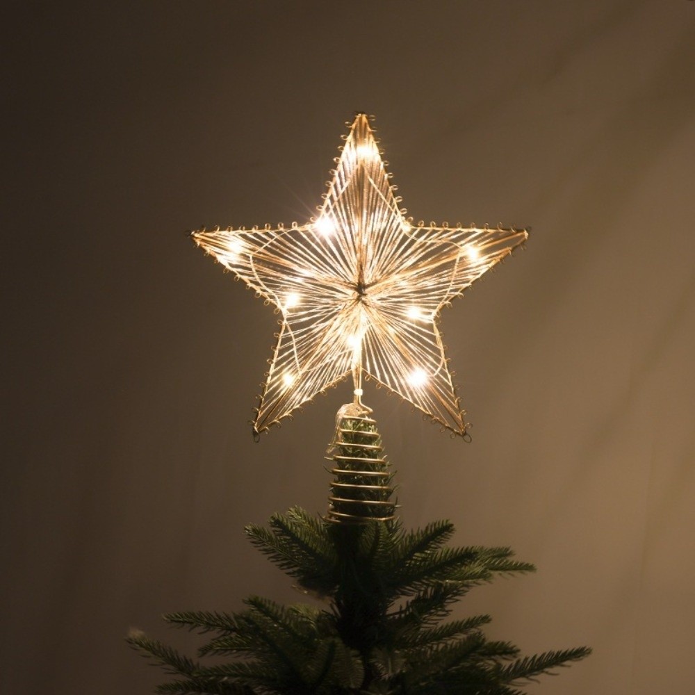 Star Tree Topper - 3D 글리터 별 크리스마스 트리 장식