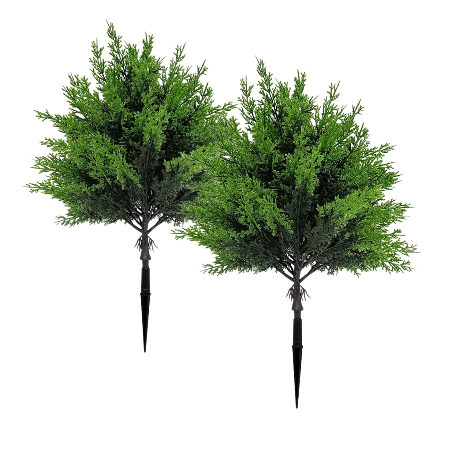 Christmas Tree Artificial - 2개입 야외 인조 녹색 식물 -