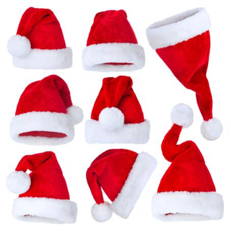 Santa Hat Plush - 크리스마스 시리즈 용품 봉제 모자, 산타