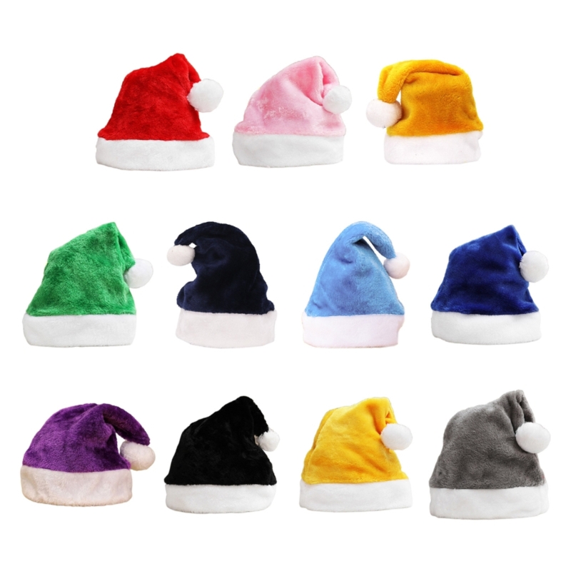 Santa Hat Plush - X90F 카니발 산타 클로스 Pompom 멀티