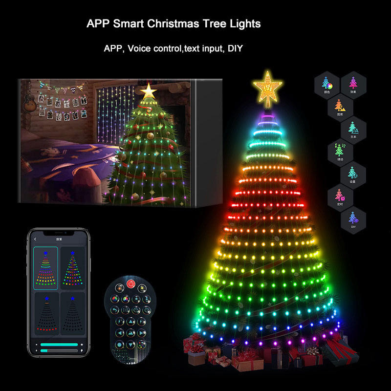 Star Tree Topper - 7피트 400LED 스마트 크리스마스 트리 조명,