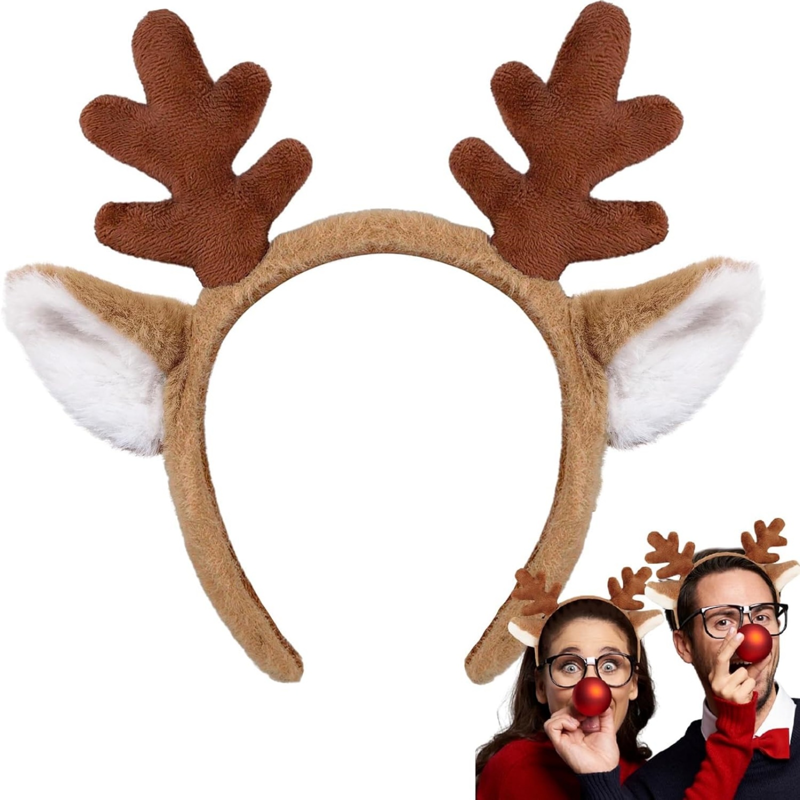 Reindeer Antlers Headband - 1개 크리스마스 순록 뿔 머리띠 -