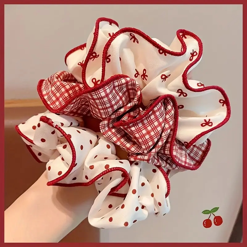 Christmas Throw Blanket - 여성용 3개입 스윗 레드 도트 보우