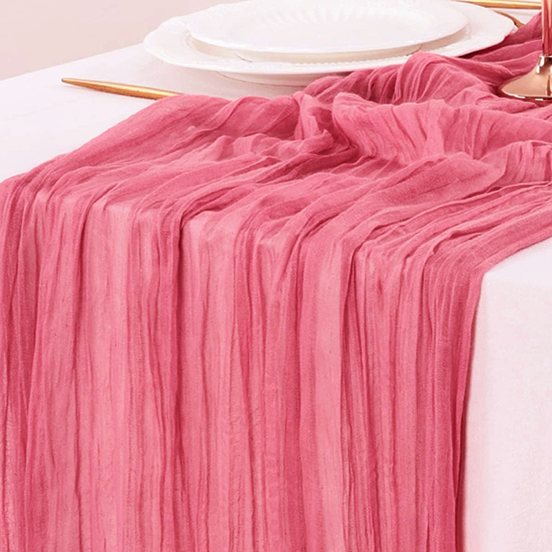레드 테이블 러너 거즈 웨딩 치즈 천으로 소박한 국가  - Christmas Table Runner 리뷰 및 가격