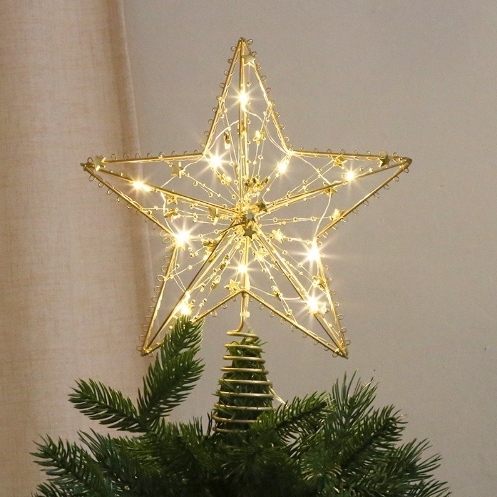 3D 글리터 별 크리스마스 트리 장식 아이언 홀로우 눈 - Star Tree Topper 리뷰 및 가격