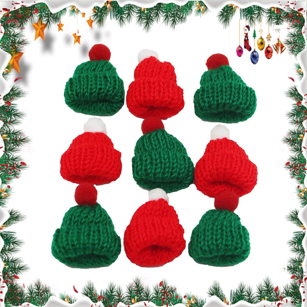 미니 크리스마스 니트 모자 봉제 원사 손가락 모자, 크 - Santa Hat Plush 리뷰 및 가격