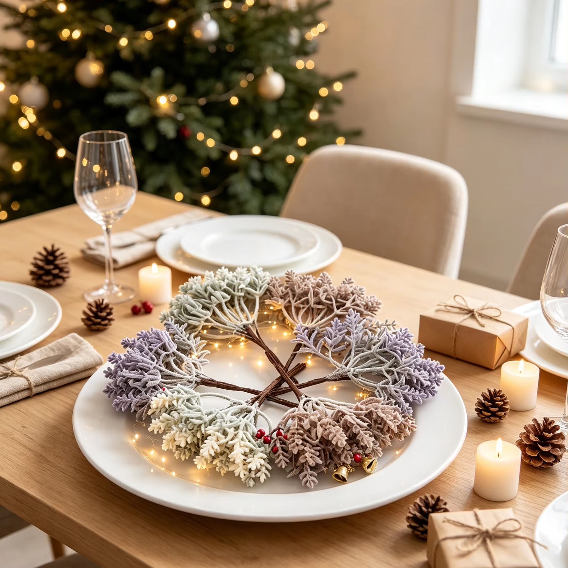 1/5PCS 인공 플라스틱 꽃 크리스마스 장식 꽃병 홈 - Christmas Wreath Fake 리뷰 및 가격