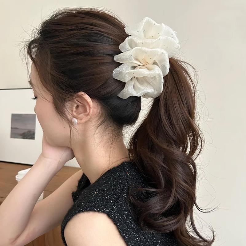 패션 우아한 꽃 클립 레진 리본 메쉬 버티컬 클립 한국 - Ribbon Bow Gift 리뷰 및 가격