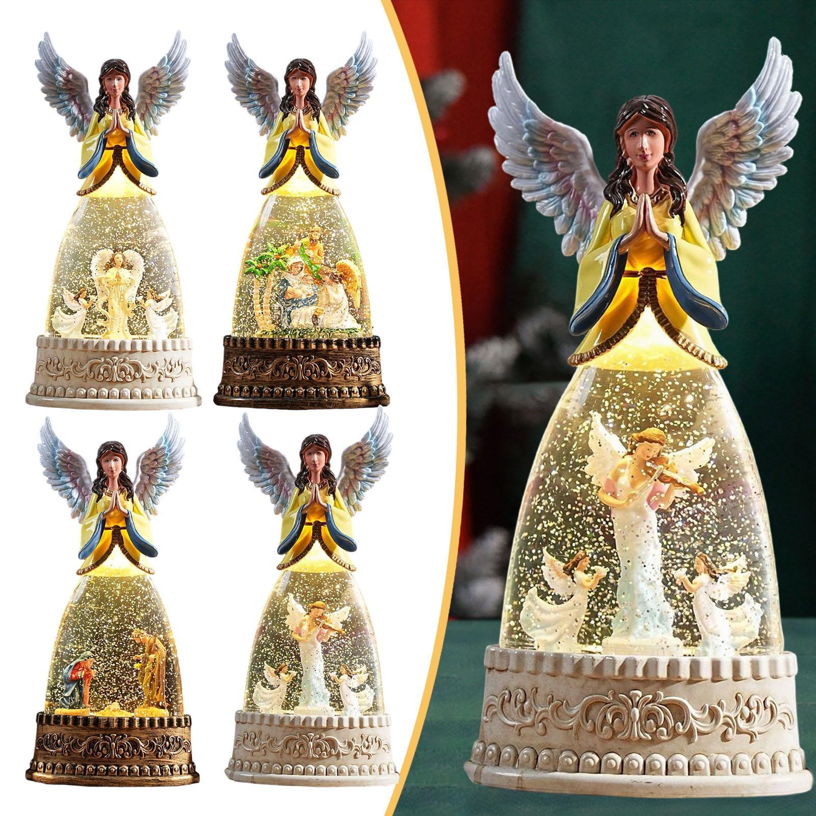 뮤지컬 크리스마스 스노우 글로브 데스크탑 장식 천사 피 - Snow Globe Musical 리뷰 및 가격