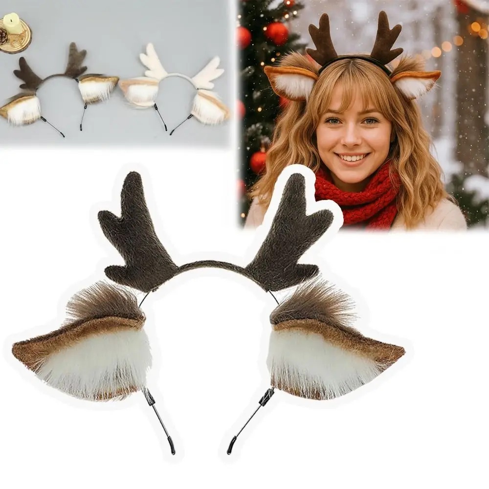 푹신한 사슴 귀 루돌프 뿔 머리띠 귀여운 플러시 크리스 - Reindeer Antlers Headband 리뷰 및 가격