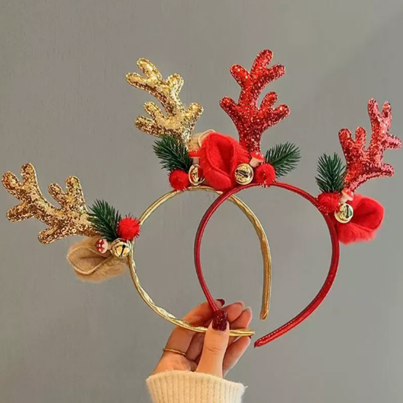 크리스마스 반짝이 사슴뿔 머리띠 파티 코스튬 헤드웨어  - Reindeer Antlers Headband 리뷰 및 가격