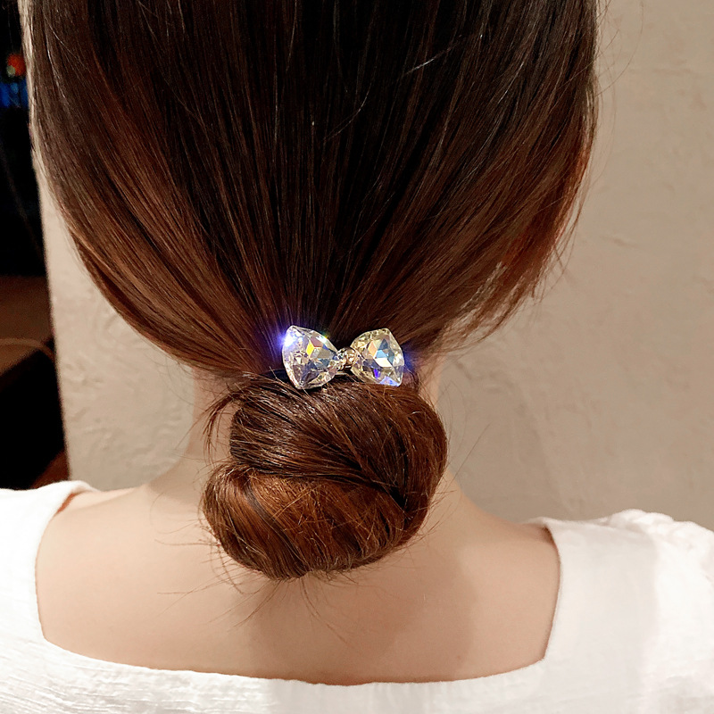 라인스톤 보우 헤어 로프 세트 새로운 한국 고급 미니멀 - Ribbon Bow Gift 리뷰 및 가격