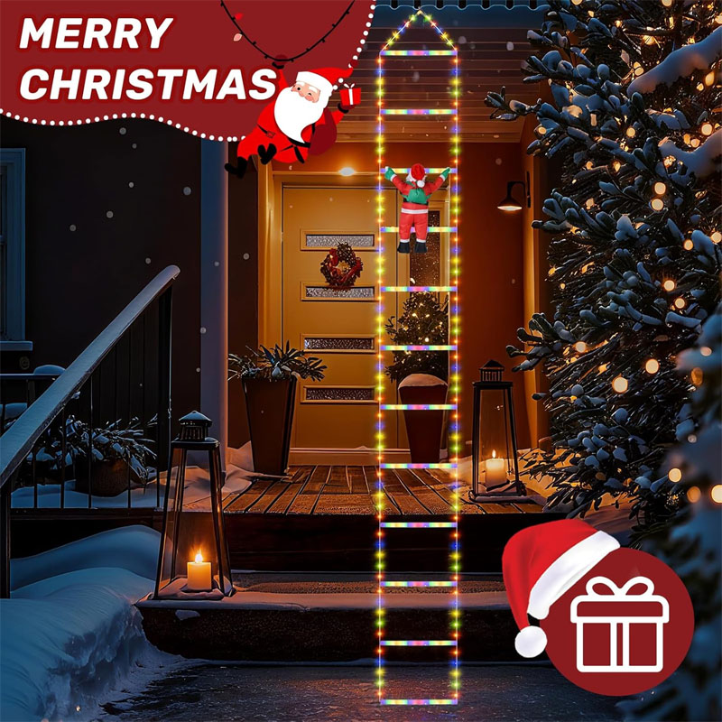 LED 크리스마스 조명 산타클로스 장식 사다리형 조명줄 - Christmas Lights Outdoor 리뷰 및 가격