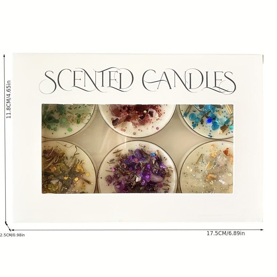 향기로운 양초 6개 세트 향수 크리스탈 스톤 말린 꽃  - Holiday Candle Set 리뷰 및 가격