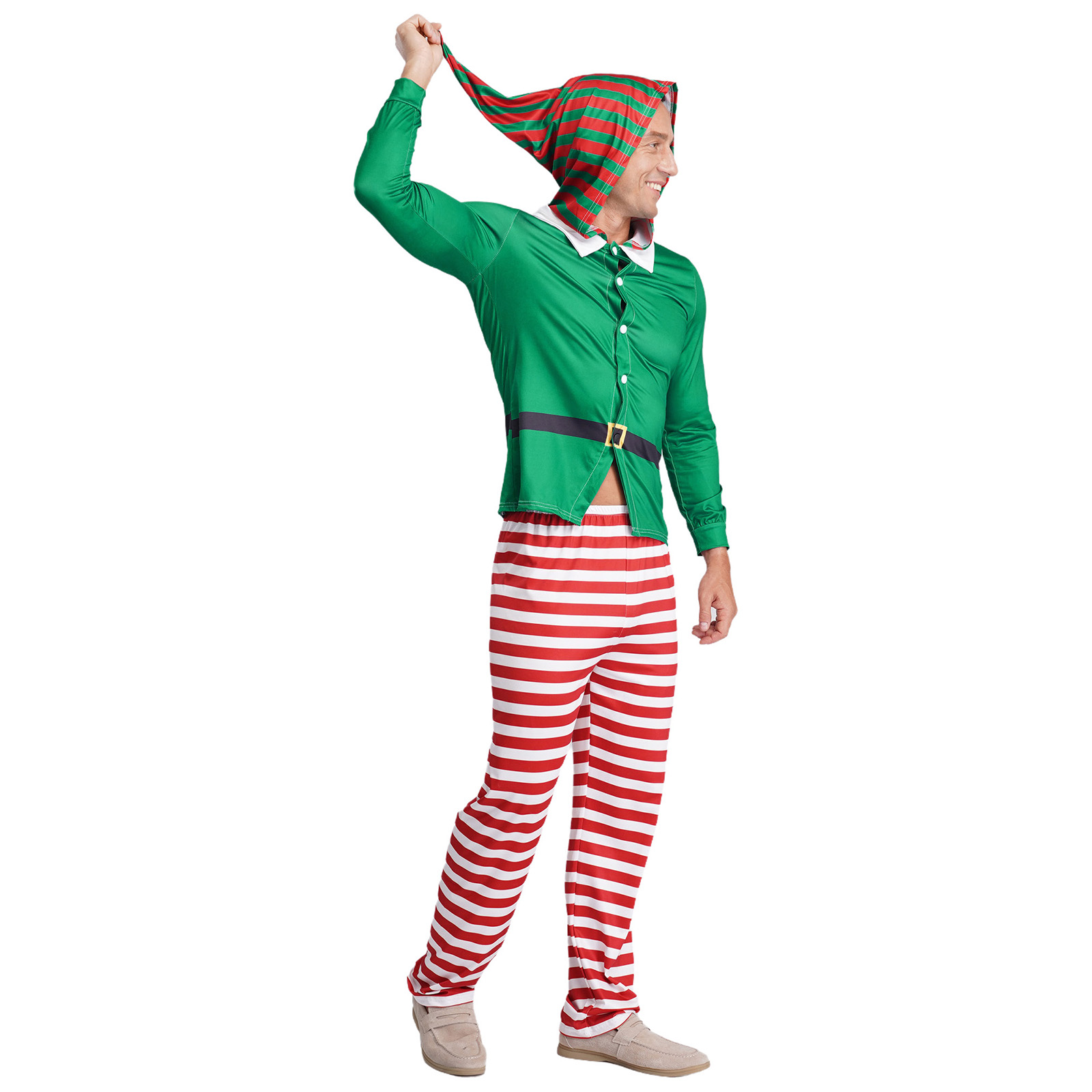 남성용 크리스마스 엘프 파자마 파티 코스프레 의상 긴  - Elf Costume Christmas 리뷰 및 가격