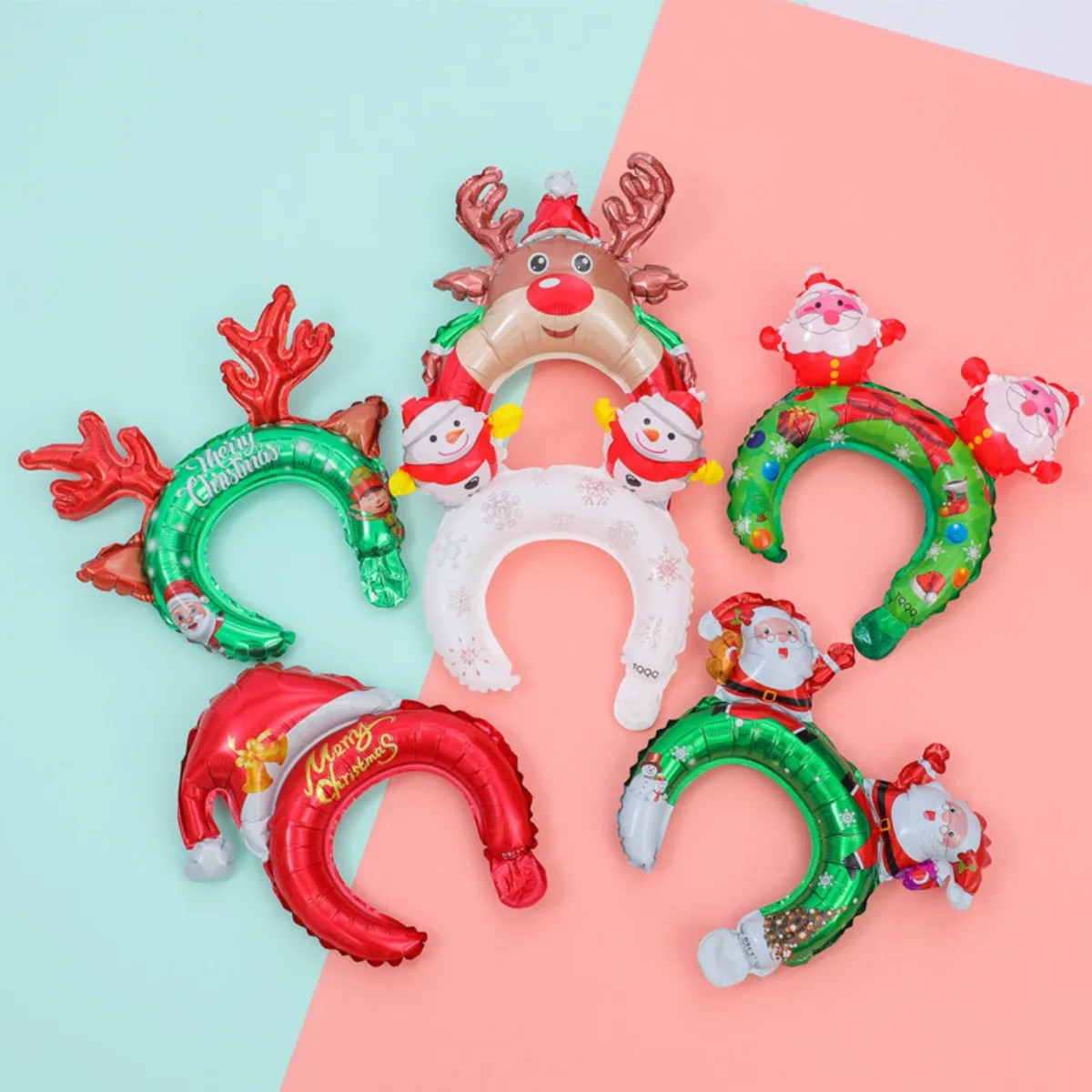 크리스마스 풍선 머리띠 산타 눈사람 풍선 머리 고리,  - Reindeer Antlers Headband 리뷰 및 가격