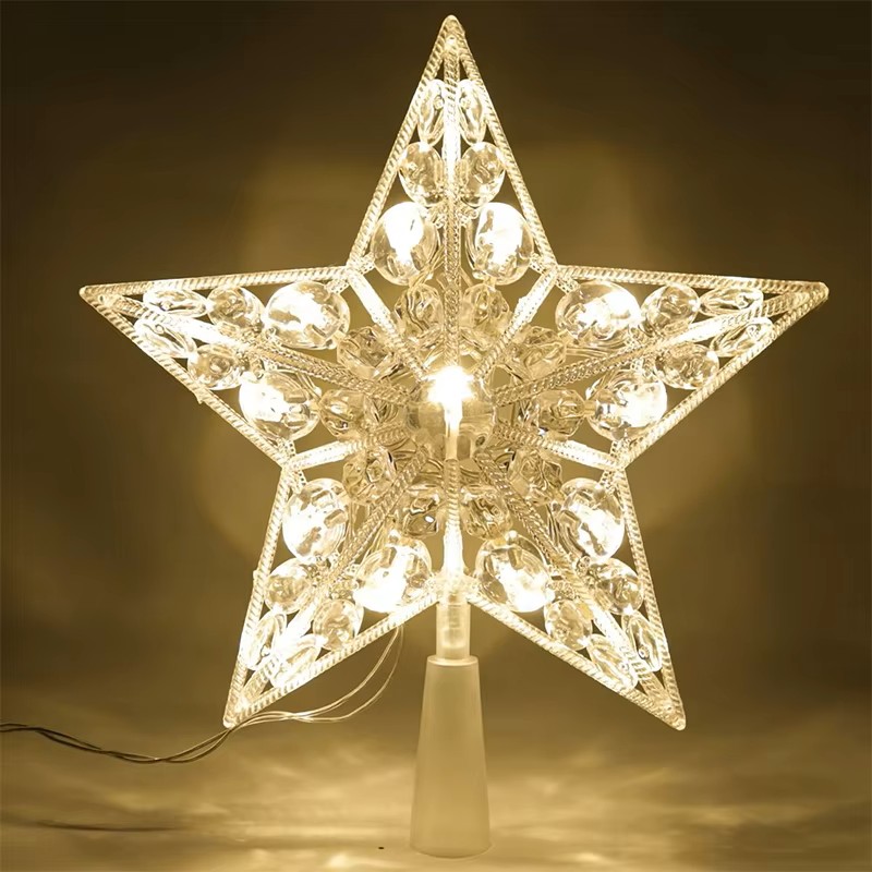 15cm 크리스마스 빛나는 트리 토퍼 다섯개 별 모양  - Star Tree Topper 리뷰 및 가격