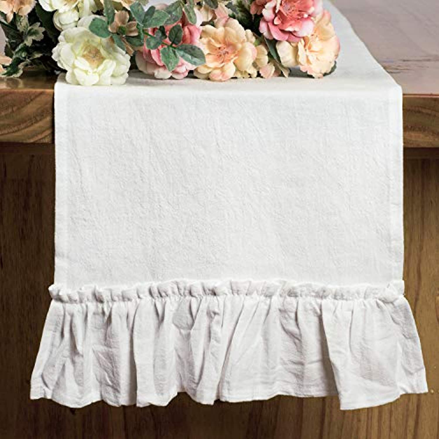 코튼 러플 테이블 러너 이벤트 파티 용품, 원단 장식, - Christmas Table Runner 리뷰 및 가격