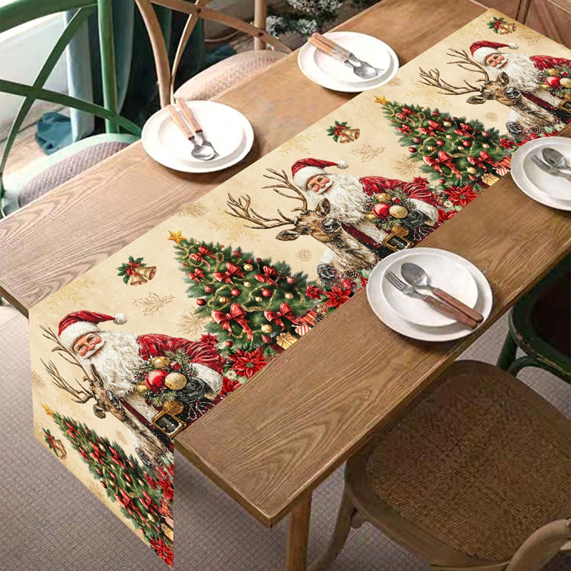 빈티지 크리스마스 테이블 러너 레트로 산타클로스 테이블 - Christmas Table Runner 리뷰 및 가격