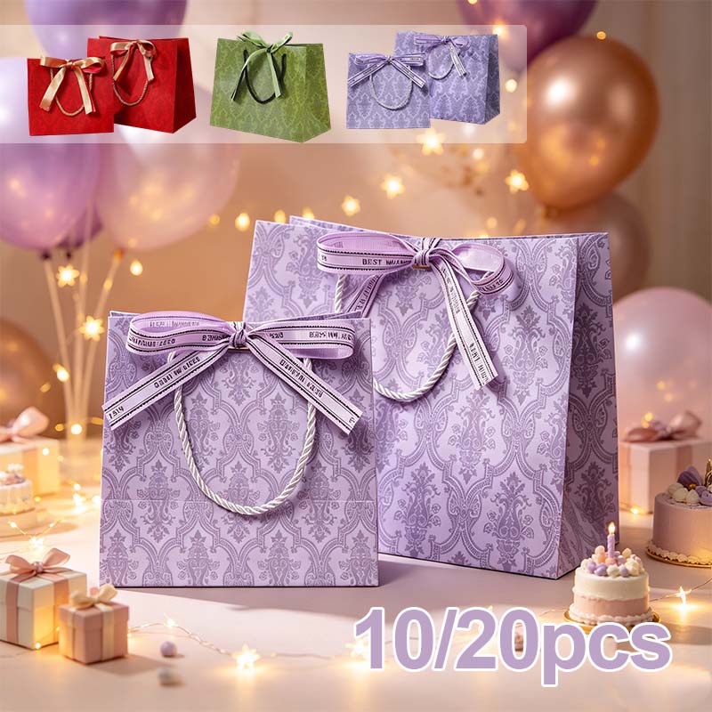 럭셔리 두꺼운 판지 쇼핑백 레트로 그린/레드/퍼플 선물 - Gift Box Wrap Set 리뷰 및 가격