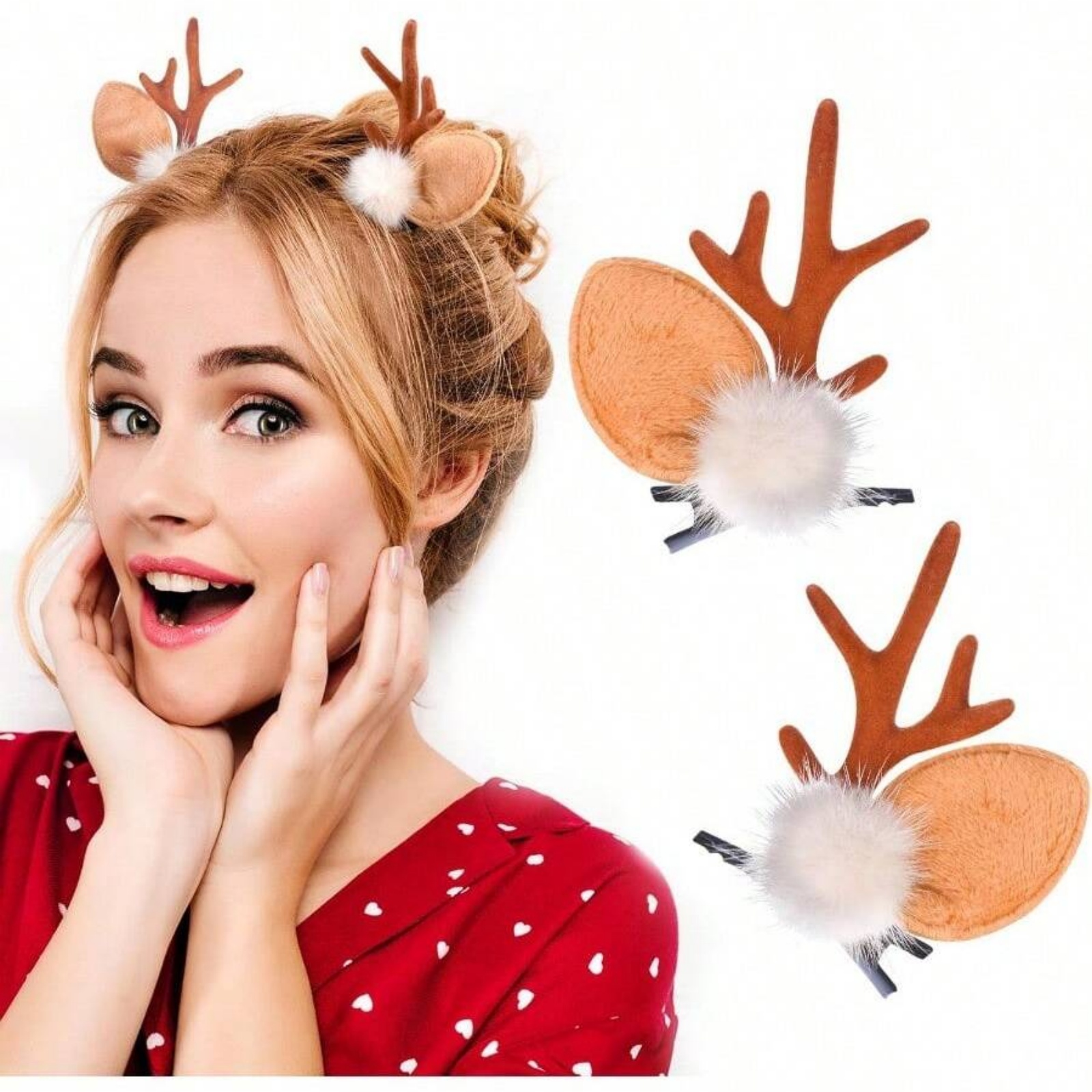 2개 세트 크리스마스 순록 뿔 머리핀 귀여운 사슴 뿔  - Reindeer Antlers Headband 리뷰 및 가격