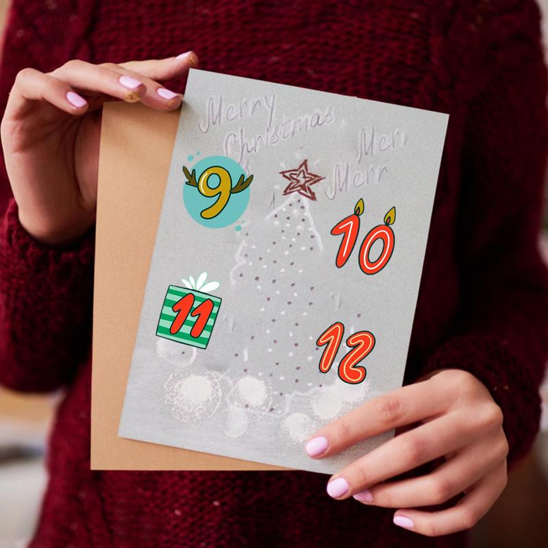 강림절 달력 번호 스티커, 수제 쿠키 캔디 선물, 도장 - Advent Calendar Gift 리뷰 및 가격