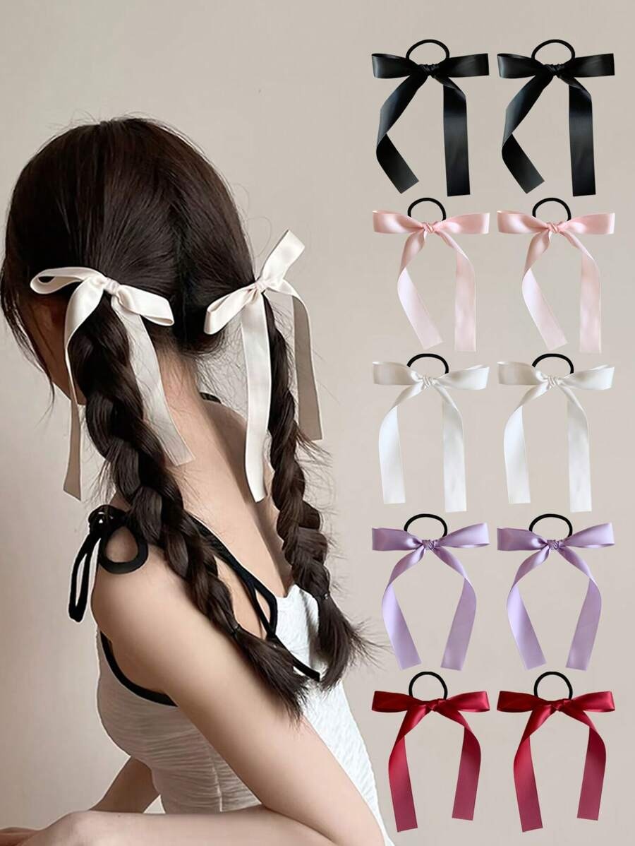 2개/세트 여성 패션 멀티 컬러 리본 리본 헤어 액세서 - Ribbon Bow Gift 리뷰 및 가격