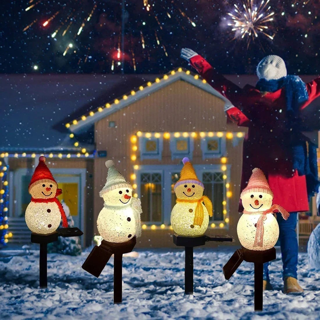 크리스마스 눈사람 태양광 정원등 LED 방수 야외 마당 - Christmas Lights Outdoor 리뷰 및 가격