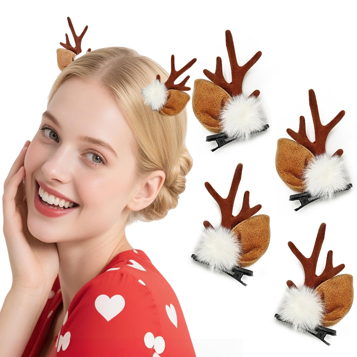 1/2쌍 작은 사슴 귀 머리띠 순록 뿔 머리띠 크리스마 - Reindeer Antlers Headband 리뷰 및 가격
